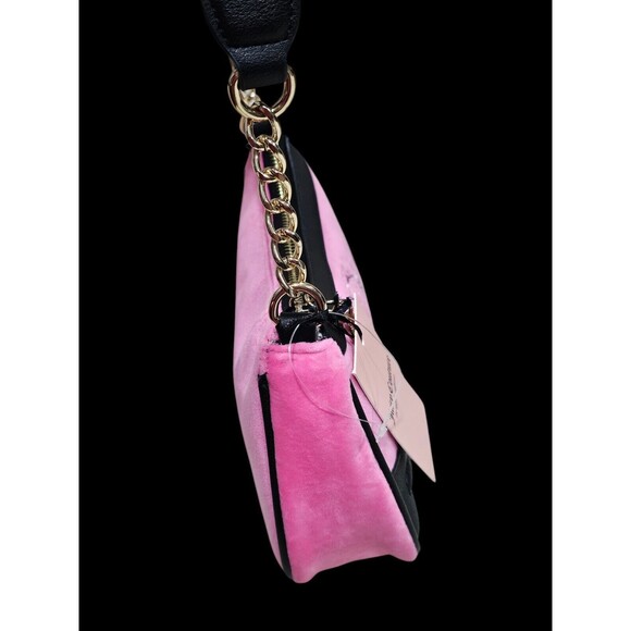 Juicy Couture Juicy Pink Love Velour Heritage Shoulder Bag New - Picture 15 of 16